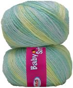 Simi Enterprise Apple Green Acrylic Wool Baby Soft 4 Ply Wool Ball Hand Knitting Wool, Art Craft Soft Fingering Crochet Hook Yarn, Needle Knitting Yarn Thread Dye Sm-S Sm-Uh (Pack Of 12)