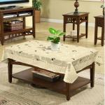 Vishaltradingco Cream Polyester Floral 4 Seater Table Cover (Pack Of 1)
