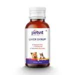 Petvit Liver Syrup with 15 Active Ingredients for Healthy Liver- Dog Supplement For All Age Group - 100ml