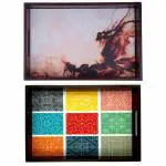 Angira Handicrafts Wooden Serving Tray (Set of 2 ) 12 X 8 INCH (AHS-T113)