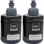 Teqbot Refill Ink 774 Black Pack 2 For Epson M105/M100/M200/M205/L605/L655 Ink Printers Black - Twin Pack Ink Bottle