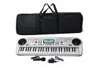 DOMENICO black Electronic Keyboard Piano, USB Adapter, Microphone and Carry Bag Black
