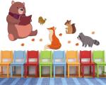 StickMe Multicolor Vinyl Wild Animals Book Class Wall Sticker