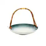 Ez Life Grey Wood and Ceramic Serving Platter