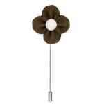 PELUCHE The Four Petal Flower - Green Colored Brooch/Lapel Pin For Men