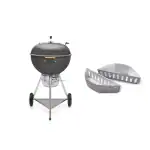 Combo of Weber 70th Anniversary Edition Kettle Charcoal Grill 57cm, Hollywood Gray and Weber Char-Basket Charcoal Briquettes Holders