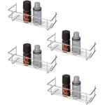 Abyss 4 set of Stainless Steel Bottle Rack, Chrome finish Bathroom Accessories Perfume Rack Bottle Rack Shampoo Rack Bathroom Stand