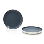 EZ Life Blue Ceramic Shallow Plate 8 Inch (Set Of 2) Pack of 1