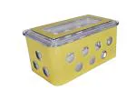 CSM Yellow Plastic Butter Box, 19.2 x 11.6 x 9.8 cm