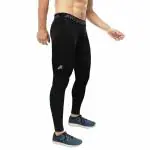 ReDesign Apparels Men's Nylon Athletic Fit Compression Pants for Gym, Running, Swimming and Sports (Large, Black),Navy Blue