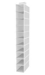 SH NASIMA Hanging 10 Shelves Wardrobe Organizer, Grey (Pack of1)