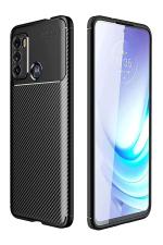 Lustree Moto G60 Black Silicon Scratch Resistance and Easy to Hold Mobile Full Body Protective Cover with Cleaning Cloth