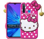Aviaaz Realme C3 Hello Kitty Pink Rubber, Silicon Back Cover