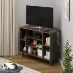 BLUEWUD Gautier Engineered Wood Tv Entertainment Unit Cabinet with Storage, Wenge, for Upto 32