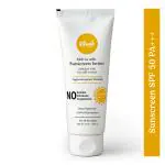 Vilvah Melt-In-Milk Sunscreen | SPF 50 PA+++ | With Soy Milk Extract | Lightweight, No White Cast, Broad Spectrum | Protects skin from dangerous UVA, UVB & Blue Light | For Men & Women, 60 gm