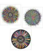 DECOR ADVENTURES Mandala Art for Wellness and Spirituality Wall Painting - 12x12 inch (Pack of 3)