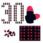 GEX Soft Bullet Darts for Plastic Pistol Toy Gun with Jump Ejectinging Magazine, Rubber Foam Soft Bullets Eva Darts Small (30 Pcs Bullet)