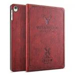 ProElite Deer Flip case Cover for Lenovo Tab M8 HD/M8 2nd/3rd Gen FHD TB-8505F TB-8505X TB-8705F TB-8705X, Wine Red