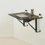 INVISIBLE BED Sit Stand Study & Work Table with Foldable and Liftable/Height Adjustable Table Top (Rich Walnut)