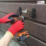 SAMBHAW Red Nylon Shell With Black Crinkle Synthetic Palm Coated Gloves 4 Pair Synthetic, Nylon, Polyester Safety Gloves (8)