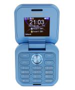 Uismart Gamma Flip Mini M2 Dual Sim Foldable Flip Mobile Feature Phone With 2 Inch Display Camera & FM - Blue