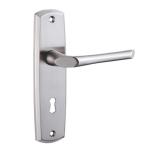 Dorset OBLO Mortise Lockset 8 inch Handle on Plate, Leverlock Set for Interior Door for Bedroom, Living Room - HLOBLKSC