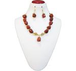 JAYA VISION ENTERPRISES Gemstone Red jasper Tumble for Root Chakra Choker Necklace