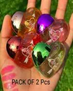 viomy Heart Shape Lip Gloss Tint For Dry & Chapped Lips in Cute Heart-Shaped Packaging, Multicolor Metallic Finish (Pack of 2)