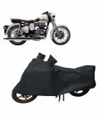 Skyclun Presents Dustproof & Water Resistant Bike Cover Compatible with Royal-Enfield Classic 350 All Season Protection (Black Color)