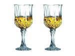 DANKHARA BROTHERS Transparent Tall Diamond Cut Crystal Champagne Wine Glasses, 220 ml (Pack Of 2)