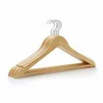 Hangers Wooden Suit Hangers with Bar to Keep Pants Straight Crease Free, Swivel Hook (1PCS)