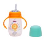 Adore Great Britain Wide Neck Straw Sipper with Gravity Ball and Twin Handle- 250ml- Orange