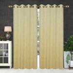 JARS Collections Set of 2 Emboss velvet suede Blackout Cream Window Curtains(4x5 ft)