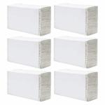 Clemmy Multifold Paper Hand Towels (M Fold)Tissue Paper,High Absorbent, Large Size Tissue(15, White Folded Towel Sheets, (100 PULL/PACK) | 600 Sheets | Pack Of 6