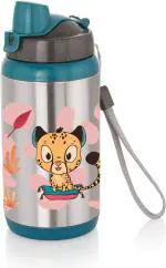 Basik Blue Steel Junglee Summer Double Wall Insulated Bottle, 270 Ml