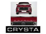 AUTOMANTRA Innova Crysta Car 3D Letters Self Adhesive (3D Logo Name Alphabets Chrome Exterior Accessories for Innova Crysta Car Bonnet) - Silver Color 1 Set