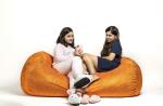 Ink Craft nest Bedding Giant Bean Bag Chair 6Ft Large Indoor Living Room Gamer Bean Bags Without Beans, Cushion Lounger (Without Beans) (Orange)