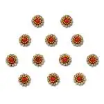 Comet Busters Gold and Red Stone Bindi (7mm) (BIN2019) Pack of 1