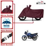 Aashtik mart Hero Glamour Xtec Bs6 Motorcycle Bike Scooty Cover Maroon Colour Water Resistant - UV Protection & Dust Proof Imported Fabric Quality,Sun Protection,Weather Bike - Scooty Two Wheeler Body Cover Hero Glamour Xtec Bs6