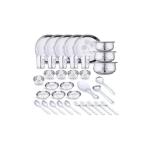 Ginara Stainless Steel Flower Model Dinner Set (Set of 39- Serves 5) Incomplete