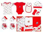 VParents Bitsy New Born Baby Gift Set (Pack of 8) (Red)