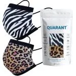 QUARANT 4 Ply Designer Protective Surgical Face Mask with Adjustable Nose Pin (Animal Print Combo, Free Size, Pack of 50)