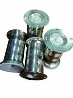 Implemental Sofa Furniture Leg 4 Inch TT Height / 50 MM Round Stainless Steel Glossy Finish Round Model Sofa Leg Pack of 4 Pcs Silver