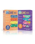 Aya Papaya Ouchie Orange And Purple Printed Adhesive Bandages 20 Strips (Pack Of 2)