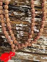 Feel Touch Mart Panch Mukhi Natural Indonesia Bead Original Jaap Mala and Puja Purpose Rudraksha Mala