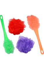Lonekart Handle Loofah and Round Loofah for Bathing Pack of 4