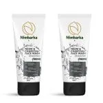 Nimbarka Neem & Activated Charcoal Facewash Deep Cleansing & Oil Control,Neem-Antibacterial, Fights Skin Problems,Apricoat Beads-Exfoliates Dead Skin | 50 ML (Pack of 2)