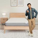 Nilkamal SLEEP Max ICEFOAM 8 Inch Triple Layer Orthopaedic Mattress, Ideal for Back and Neck Support with Soft Tencel Cover, Queen Size Luxury Mattress (78x60x8, Grey & White)