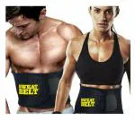 KS HEALTHCARE Synthetic Sweat Belt for Belly Burner, Weight Loss, Tummy Fat Cutter, for Men and Women (Black)
