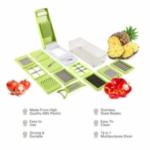 SHREE SANT ENTERPRISE 15 in 1 Vegetable Cutter, Chopper, Slicer, Dicer, Peeler, and Chipper - Unbreakable, Food-Grade Kitchen Tool with Easy-to-Push Clean Button [1 Set]